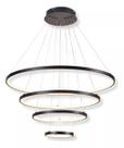 Lustre Pendente Moderno Anéis Led 4 Arcos
