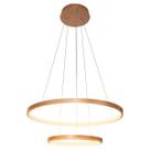 Lustre Pendente Moderno Anéis Led 40w 2 Arcos Cobre St549 Lustre Pendente Moderno Anéis Led 40w 2 Arcos Cobre St549
