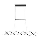 Lustre Pendente Moderno Espiral 90cm Led 32W 3000K Bivolt Preto