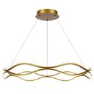 Lustre Pendente Moderno Led 70w 3000k Dourado Fosco 80cm Bivolt Corso
