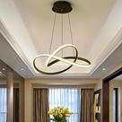 Lustre Pendente Moderno Led De Teto Para Sala Quarto Curve Infinito 40W 3 Em 1 Bivolt Lustre Pendente Moderno Led De Teto Para Sala Quarto Curve Infinito 40W 3 Em 1 Bivolt