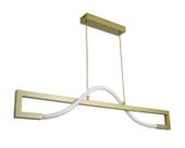Lustre Pendente Naruto Retangular Dourado Led 2700k ZR120WGD Starlux