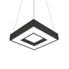 Lustre Pendente Newline New Chess 516 47cm Led Bivolt Preto 3000k Luz Amarela
