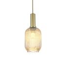 Lustre Pendente Nordecor Canne Lon 2913 Ouro Champagne E27 Bivolt
