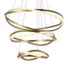 Lustre Pendente Nordecor Euni Odi 2880 Dourado Fosco Led Bivolt