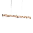 Lustre Pendente Nordecor Kazy Ori 2884 Ouro Brilho Led Bivolt