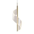 Lustre Pendente Nordecor Ruban 2484 Dourado Fosco Led Bivolt