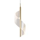 Lustre Pendente Nordecor Ruban 2484 Dourado Fosco Led Bivolt