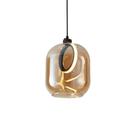 Lustre Pendente Nordecor Ruzo 2793 Âmbar / Preto Led Bivolt Lustre Pendente Nordecor Ruzo 2793 Âmbar / Preto Led Bivolt
