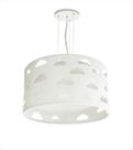 Lustre Pendente Nuvens Duplo Com Recortes 30x16 Cinza