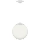 Lustre Pendente Orby Bola Globo Grande 23 cm Branco