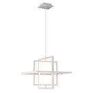 Lustre Pendente Orluce Quadra Led 34W Branco Bivolt 3000K Luz Amarela Lustre Pendente Orluce Quadra Led 34W Branco Bivolt 3000K Luz Amarela