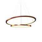 Lustre Pendente Orluce Tabat OR1791 com 2 Aros 60/40cm Cobre Led Bivolt
