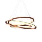 Lustre Pendente Orluce Tabat OR1797 com 3 Aros 60/50/40cm Cobre Led Bivolt