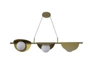Lustre Pendente Ostra 3 Bolas Globo Dourado 136