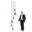 Lustre Pendente Para Sala Pé direito Alto Duplo SP-Flora Branco
