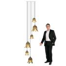 Lustre Pendente Para Sala Pé direito Alto Duplo SP-Flora Marfim