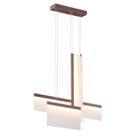Lustre Pendente Patua e Marrom 9cm 81cm 66cm 12w + 18w + 24w 2700k 2311lm Bella Iluminação