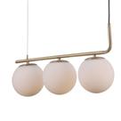 Lustre Pendente Petit Poa Dourado e Branco 60x15x27cm Bella Lustre Pendente Petit Poa Dourado e Branco 60x15x27cm Bella
