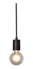Lustre Pendente Preto - 1 Lâmpada E27 - Alumínio/aço Attena