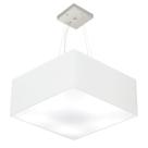 Lustre Pendente Quadrado Branco MJ-4006 Para Mesa de Jantar e Estar