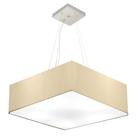 Lustre Pendente Quadrado Md-4032 Cúpula em Tecido 15/50x50cm Algodão Crú - Bivolt Lustre Pendente Quadrado Md-4032 Cúpula em Tecido 15/50x50cm Algodão Crú - Bivolt