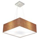 Lustre Pendente Quadrado Md-4032 Cúpula em Tecido 15/50x50cm Palha - Bivolt Lustre Pendente Quadrado Md-4032 Cúpula em Tecido 15/50x50cm Palha - Bivolt
