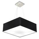 Lustre Pendente Quadrado Md-4032 Cúpula em Tecido 15/50x50cm Preto - Bivolt Lustre Pendente Quadrado Md-4032 Cúpula em Tecido 15/50x50cm Preto - Bivolt