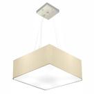 Lustre Pendente Quadrado Md-4196 Cúpula em Tecido 15/45x45cm Algodão Crú - Bivolt Lustre Pendente Quadrado Md-4196 Cúpula em Tecido 15/45x45cm Algodão Crú - Bivolt