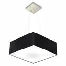 Lustre Pendente Quadrado Md-4196 Cúpula em Tecido 15/45x45cm Preto - Bivolt Lustre Pendente Quadrado Md-4196 Cúpula em Tecido 15/45x45cm Preto - Bivolt
