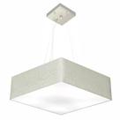 Lustre Pendente Quadrado Md-4198 Cúpula em Tecido 15/60x60cm Rustico Cinza - Bivolt Lustre Pendente Quadrado Md-4198 Cúpula em Tecido 15/60x60cm Rustico Cinza - Bivolt