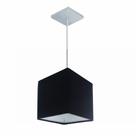Lustre Pendente Quadrado Md-4223 Cúpula em Tecido 15/13x13cm Preto - Bivolt Lustre Pendente Quadrado Md-4223 Cúpula em Tecido 15/13x13cm Preto - Bivolt