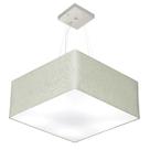 Lustre Pendente Quadrado Rustico Cinza MJ-4006 Para Mesa de Jantar e Estar