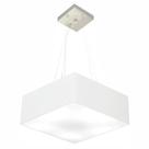 Lustre Pendente Quadrado Vivare Md-4196 Cúpula em Tecido 15/45x45cm - Bivolt