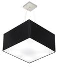 Lustre Pendente Quadrado Vivare Md-4199 Cúpula em Tecido 30/60x60cm - Bivolt