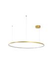 Lustre Pendente Redondo Circular Arco Anel Aro Led 1 Metro 50W 3000K Dourado 479