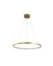 Lustre Pendente Redondo Circular Arco Anel Aro Led 60cm 28W 3000K Dourado 422