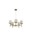 Lustre Pendente Redondo Cúpula 05 Braços Dourado 60cm 658/5