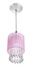 Lustre Pendente Redondo Cupula Cganza Cristal Acrílic Rosa Lustre Pendente Redondo Cupula Cganza Cristal Acrílic Rosa