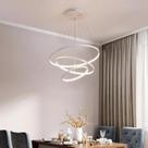 Lustre Pendente Redondo LED Moderno 3 Arcos Premium 127/220v Bivolt Branco