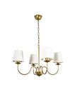 Lustre Pendente Redondo Tocheiro Clássico Cúpula 4 Braços Dourado 372/4