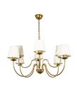 Lustre Pendente Redondo Tocheiro Clássico Cúpula 8 Braços Dourado 372/8