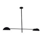 Lustre Pendente Remo Articulável Retangular Industrial Preto 1,30 Metro 693