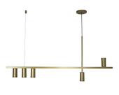 Lustre Pendente Retangular Industrial Honda Dourado 117