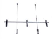 Lustre Pendente Retangular Industrial Tubo Cilindro 1,20m Cromado 179
