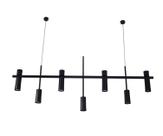 Lustre Pendente Retangular Industrial Tubo Cilindro 1,70m Preto 626 Lustre Pendente Retangular Industrial Tubo Cilindro 1,70m Preto 626