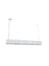 Lustre Pendente Retângular Ondas 1,30m Branco 801
