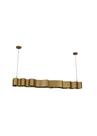 Lustre Pendente Retângular Ondas Led 3000k 1,30 m Dourado 771