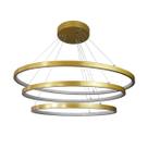 Lustre Pendente Ring 3 Aros 105w 6000k- Ouro