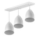 Lustre Pendente Sadan Triplo Base Retangular Branco